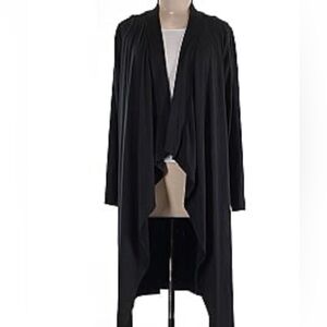 G by Giuliana Jet Black Sweater Duster Coat
